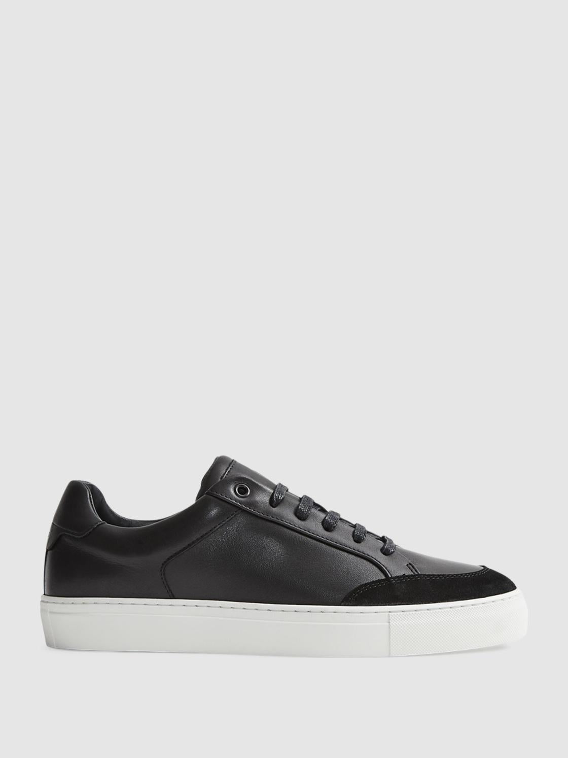Reiss Trainers | Ashley Leather Trainers Black - Men