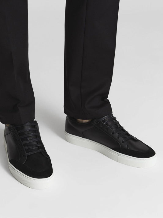 Reiss Trainers | Ashley Leather Trainers Black - Men