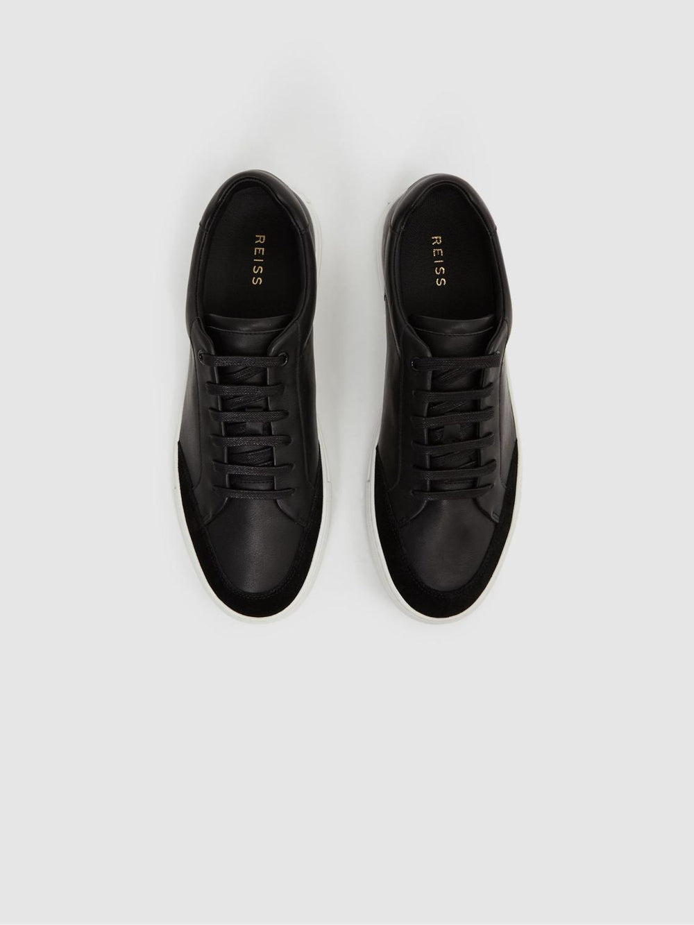 Reiss Trainers | Ashley Leather Trainers Black - Men