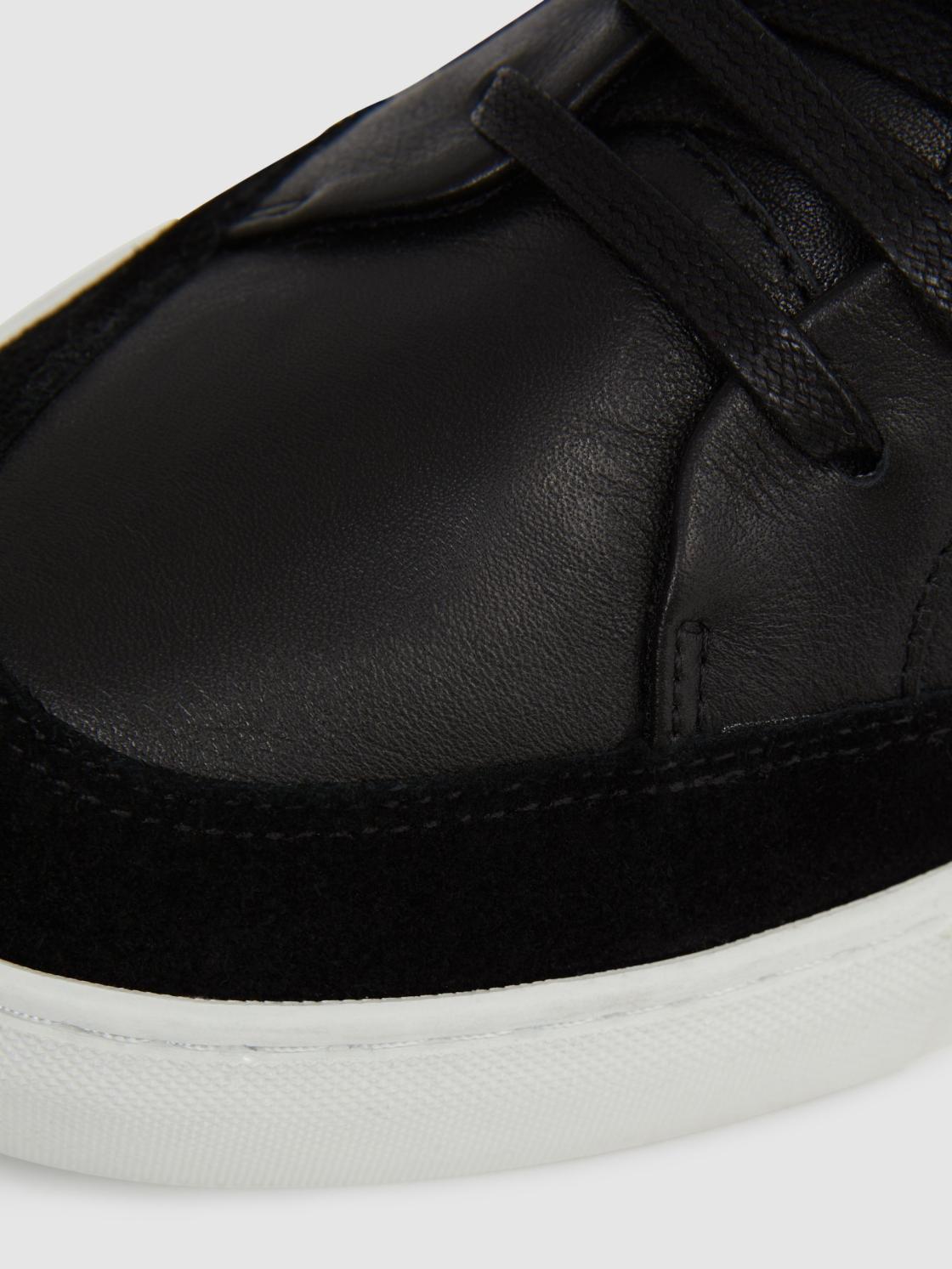Reiss Trainers | Ashley Leather Trainers Black - Men