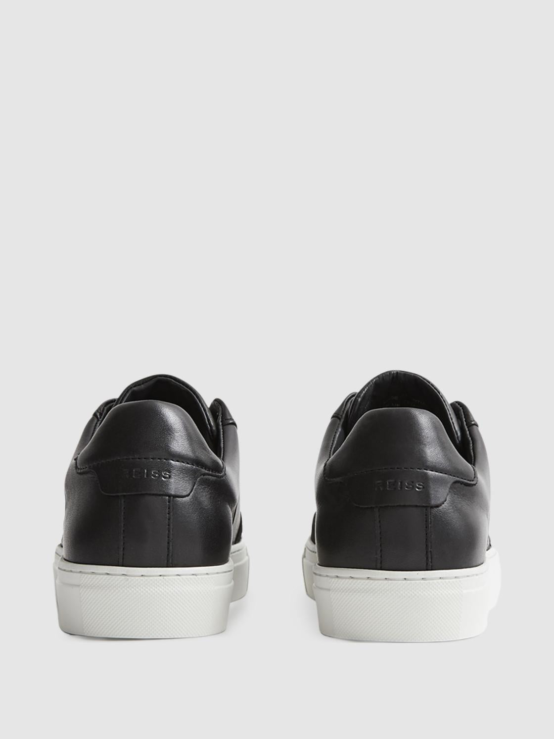 Reiss Trainers | Ashley Leather Trainers Black - Men