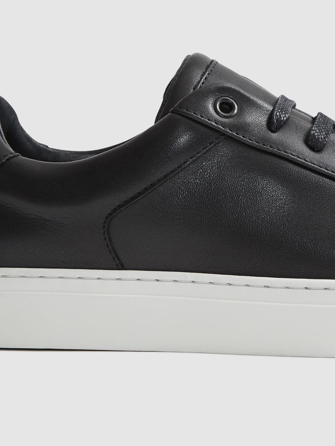 Reiss Trainers | Ashley Leather Trainers Black - Men