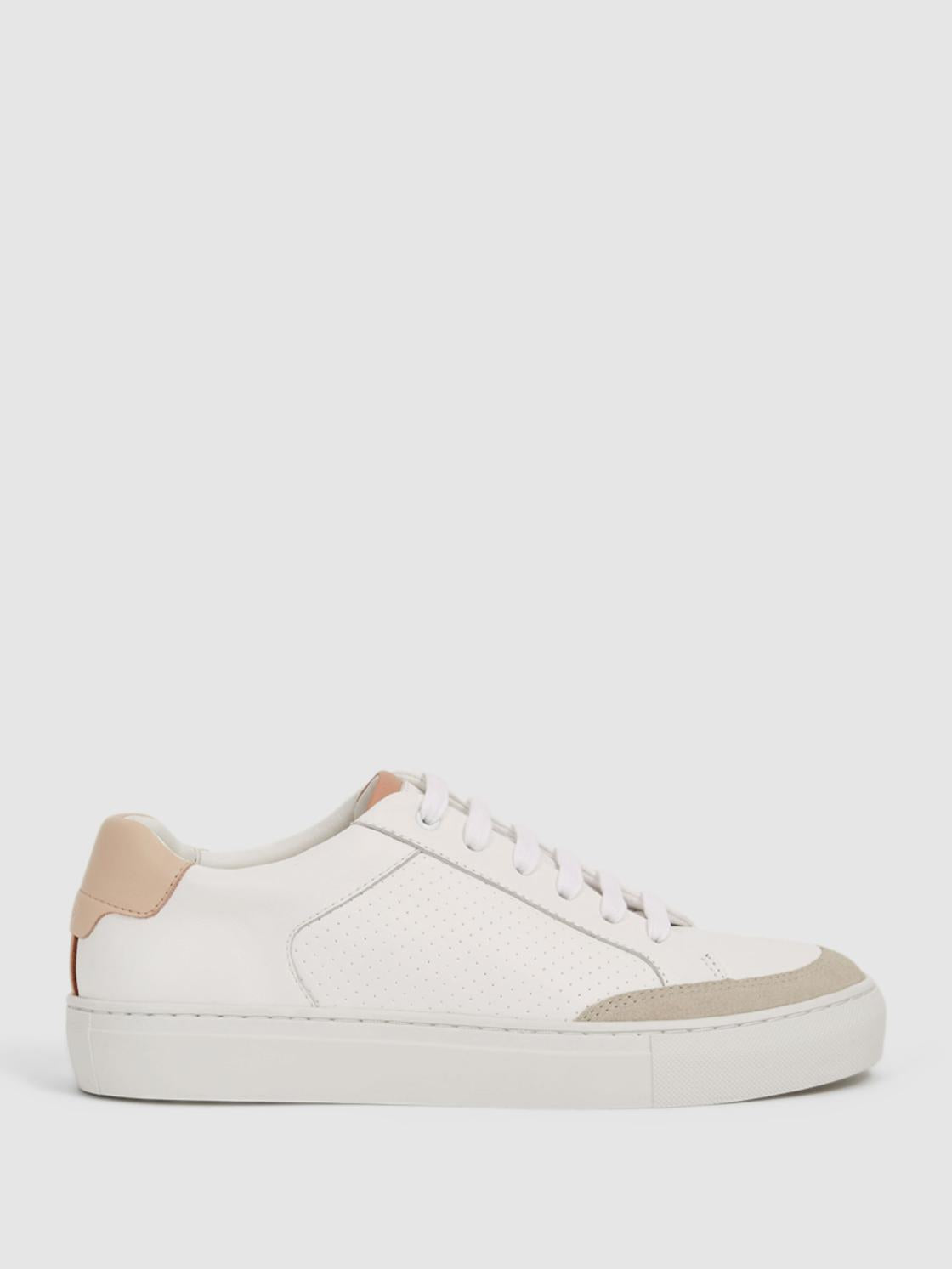 Reiss Trainers | Ashley Low Top Leather Trainers Gold - Women