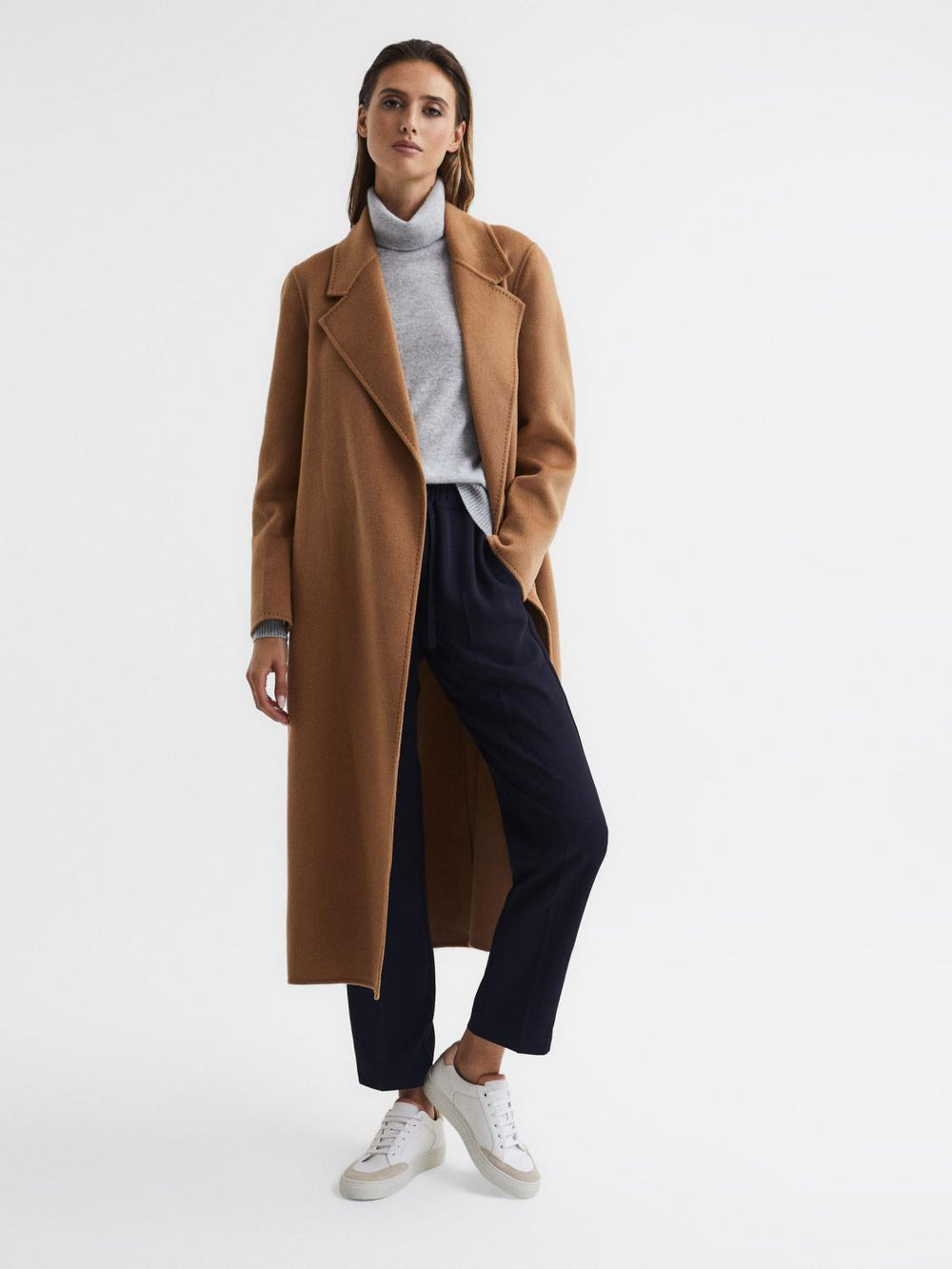 Reiss Trainers | Ashley Low Top Leather Trainers Gold - Women