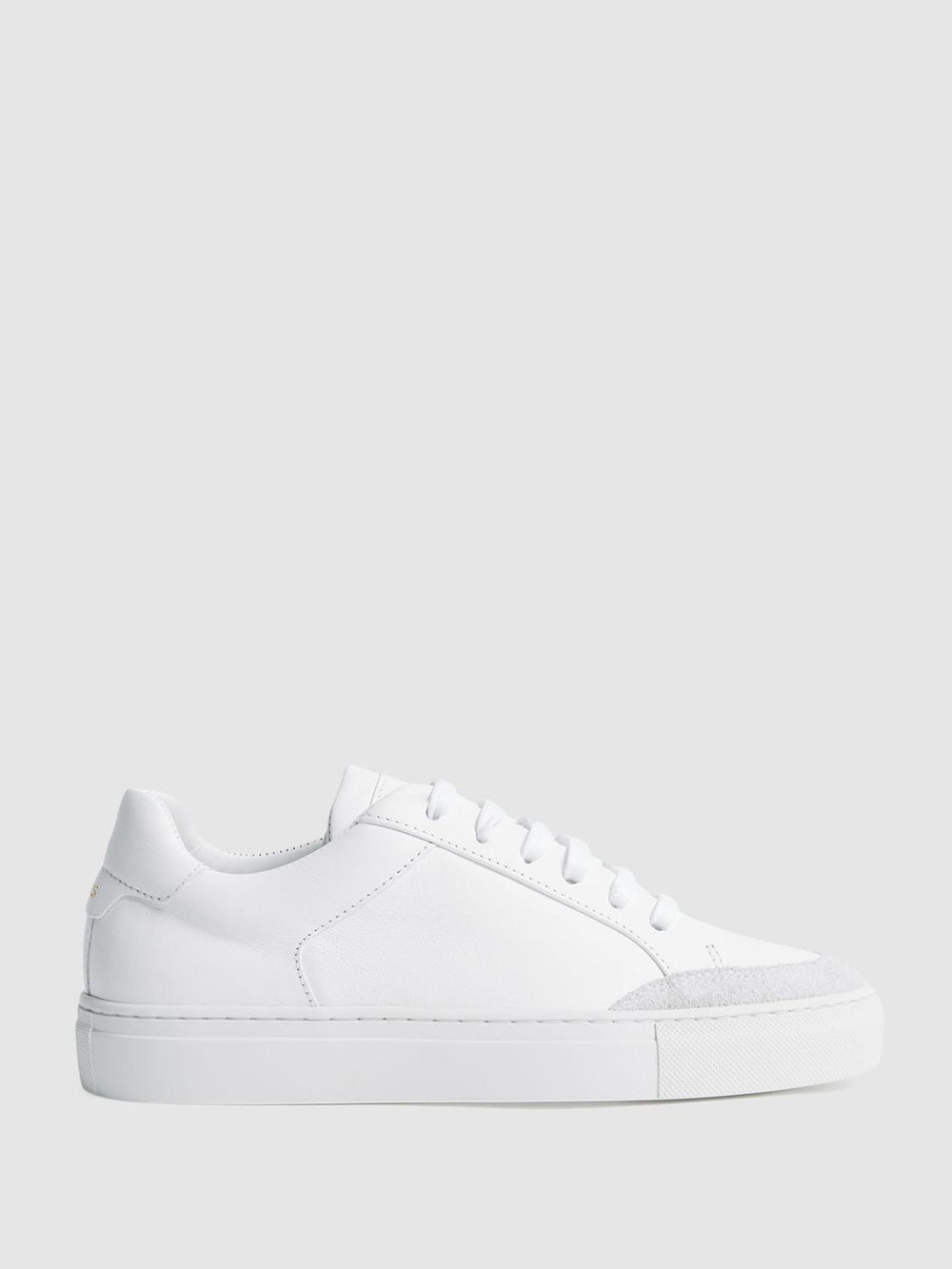Reiss Trainers | Ashley Perf Leather Low Top Trainers White - Men