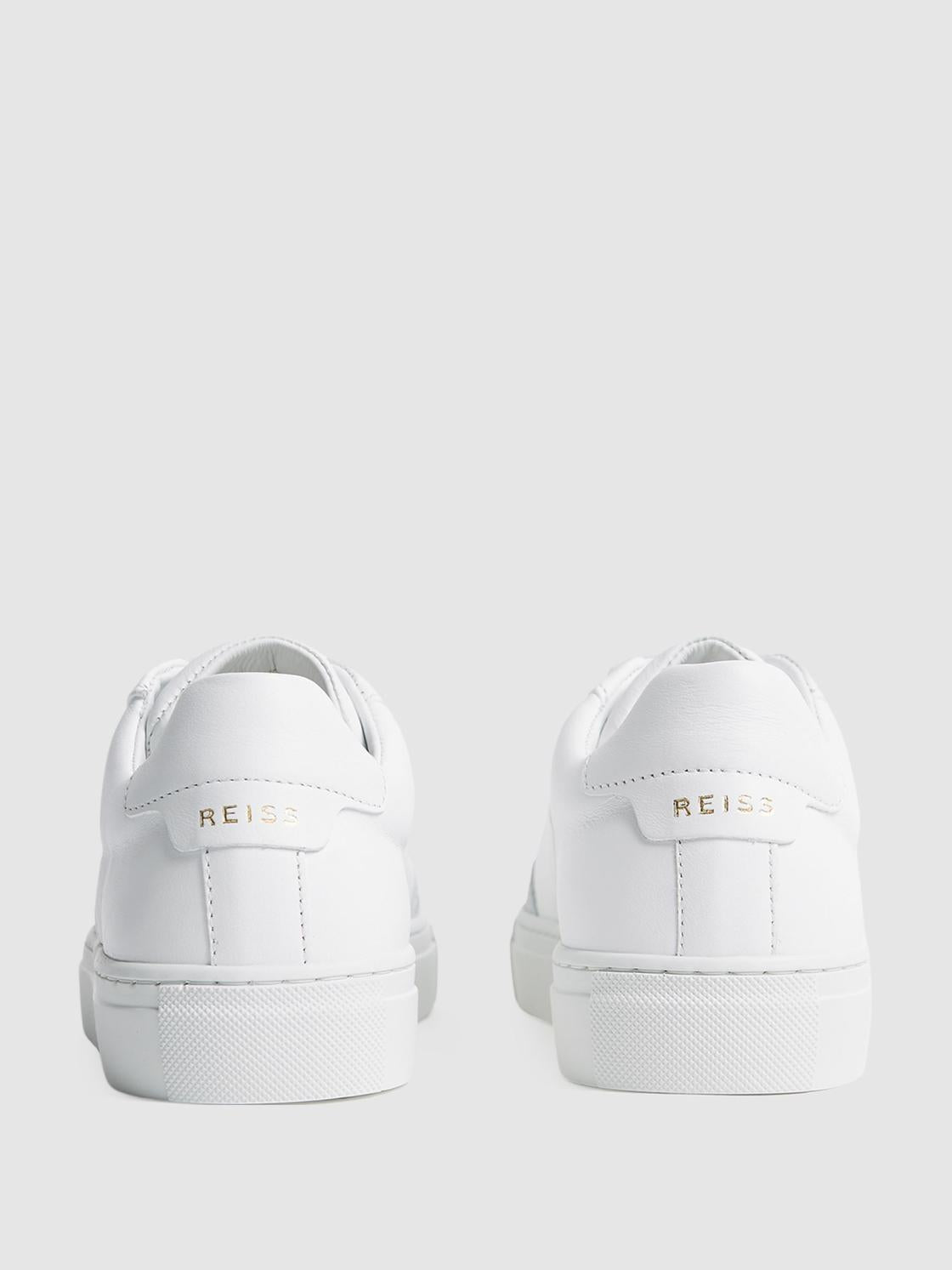 Reiss Trainers | Ashley Perf Leather Low Top Trainers White - Men