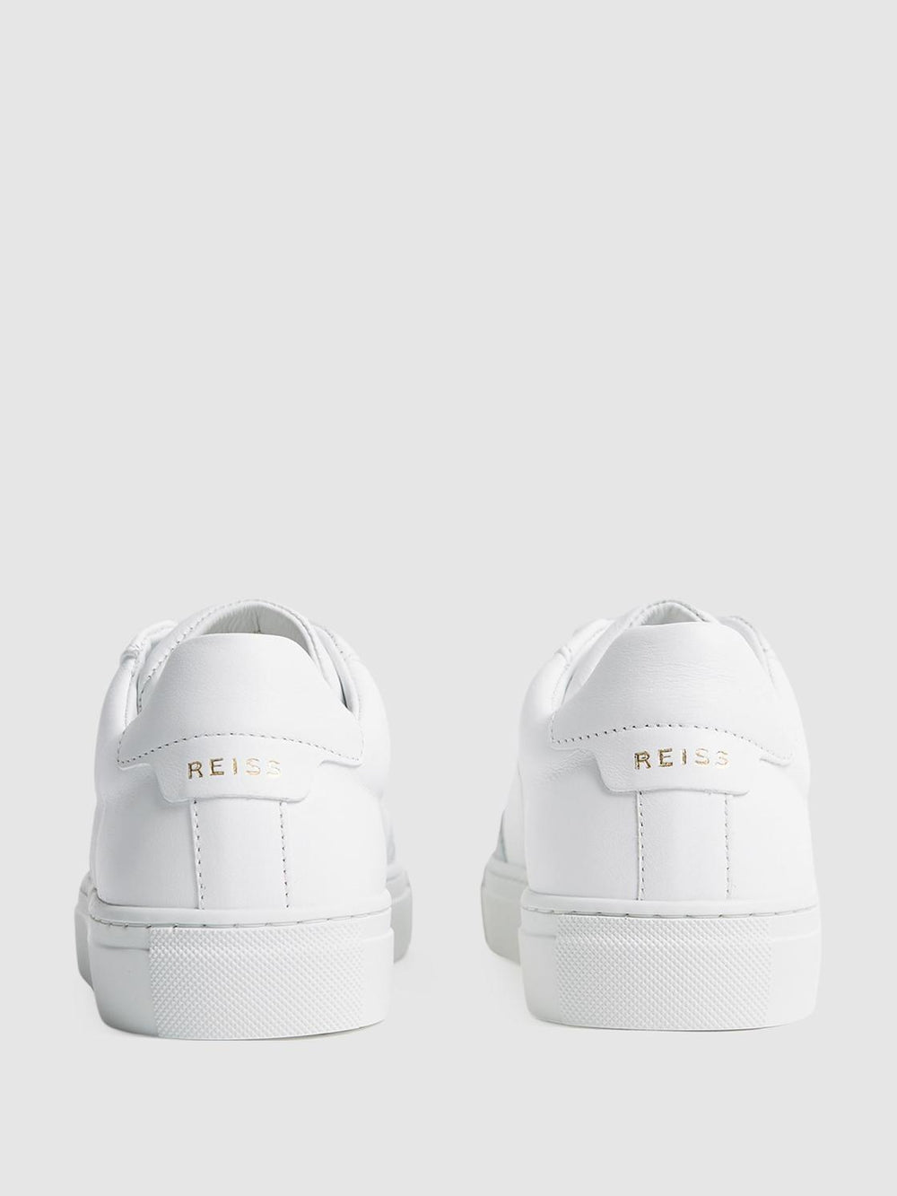 Reiss Trainers | Ashley Perf Leather Low Top Trainers White - Men