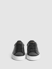 Reiss Trainers | Finley Lace-Up Leather Trainers Biscuit - Women
