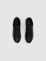 Reiss Trainers | Finley Leather Trainers Black - Men