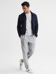 Reiss Trainers | Finley Stripe Leather Trainers White/sage - Men