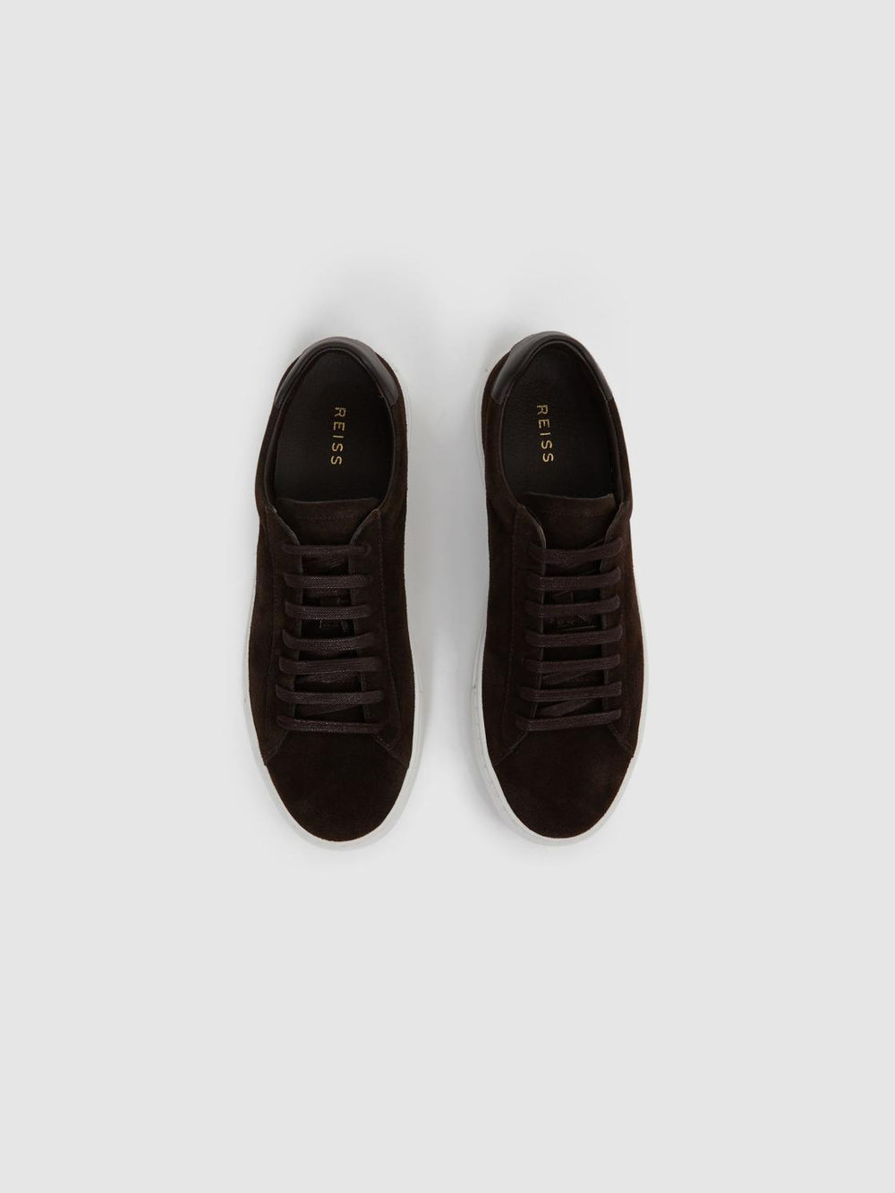 Reiss Trainers | Finley Suede Suede Trainers Chocolate - Men