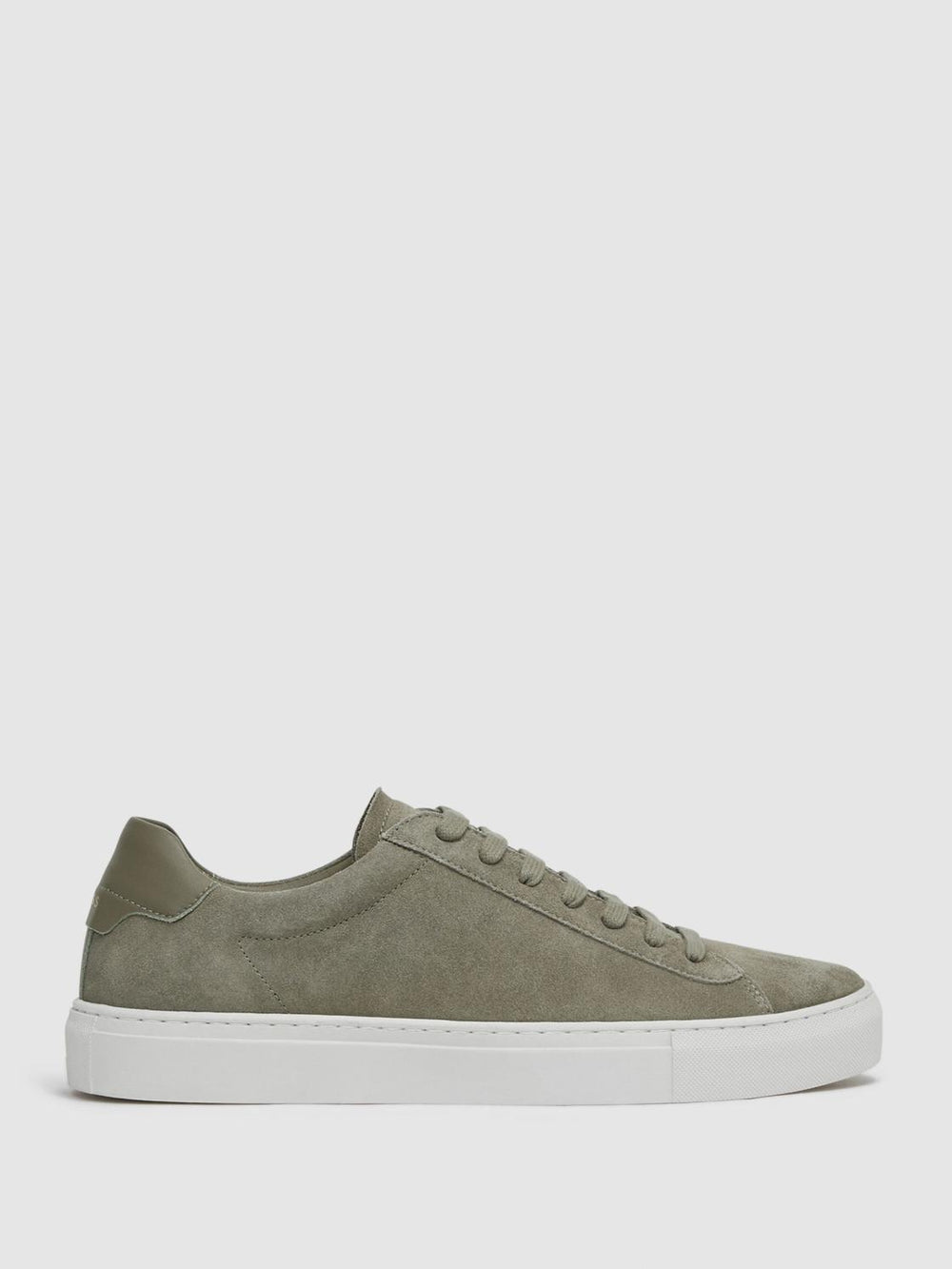 Reiss Trainers | Finley Suede Suede Trainers Sage - Men