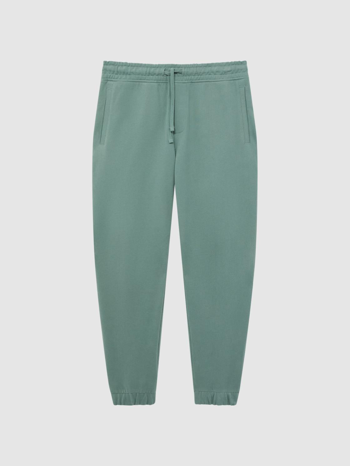 Reiss Trousers | Ali Garment Dye Joggers Fern Green - Men