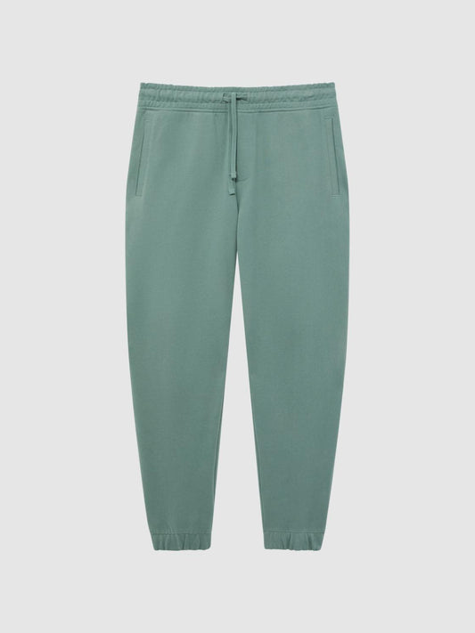 Reiss Trousers | Ali Garment Dye Joggers Fern Green - Men