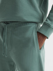 Reiss Trousers | Ali Garment Dye Joggers Fern Green - Men