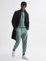 Reiss Trousers | Ali Garment Dye Joggers Fern Green - Men