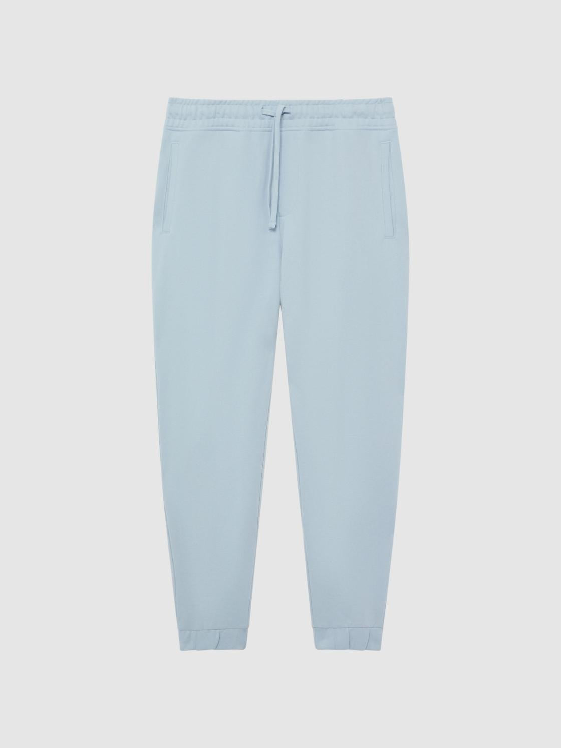 Reiss Trousers | Ali Garment Dye Joggers Ice Blue - Men