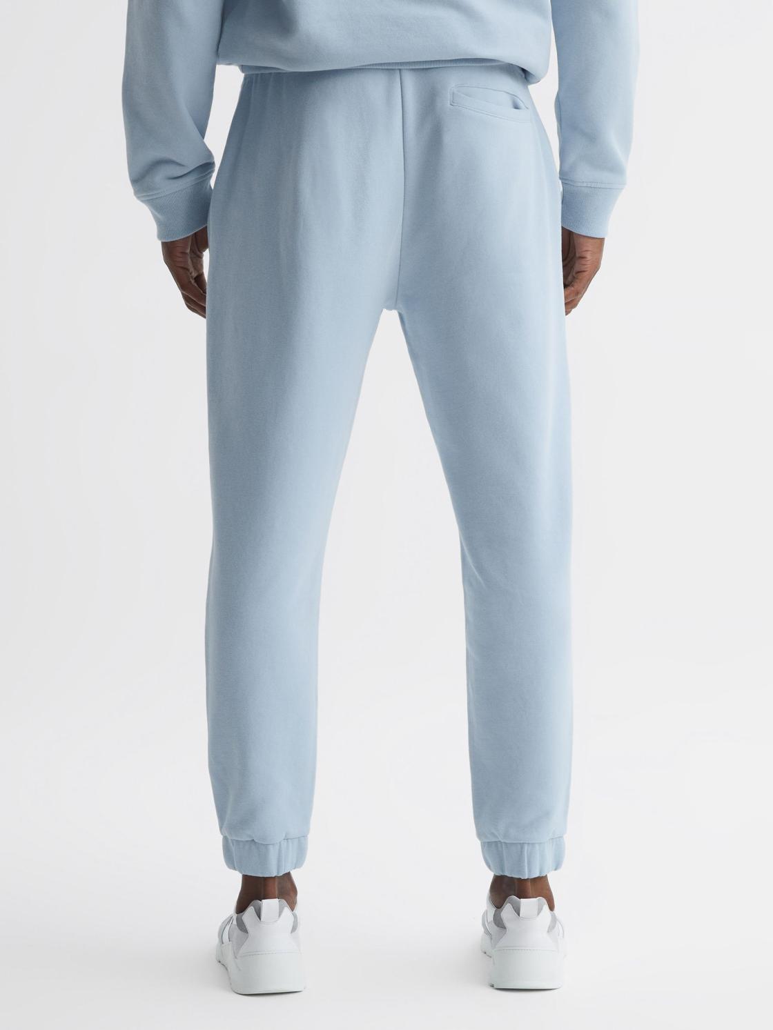 Reiss Trousers | Ali Garment Dye Joggers Ice Blue - Men