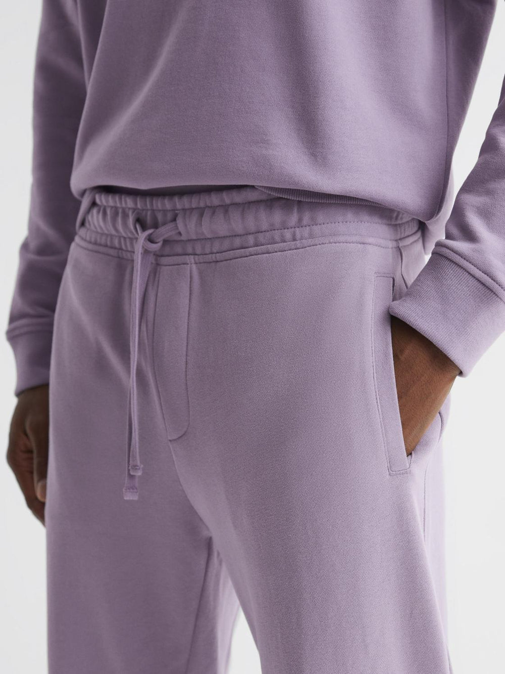Reiss Trousers | Ali Garment Dye Joggers Lilac - Men
