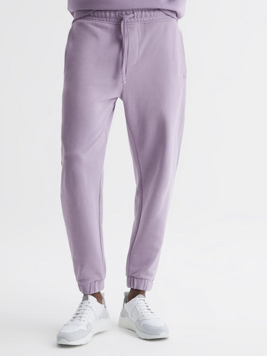 Reiss Trousers | Ali Garment Dye Joggers Lilac - Men