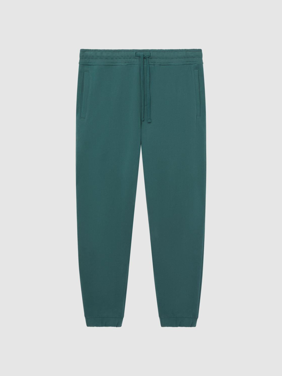Reiss Trousers | Ali Garment Dye Joggers Midnight Green - Men