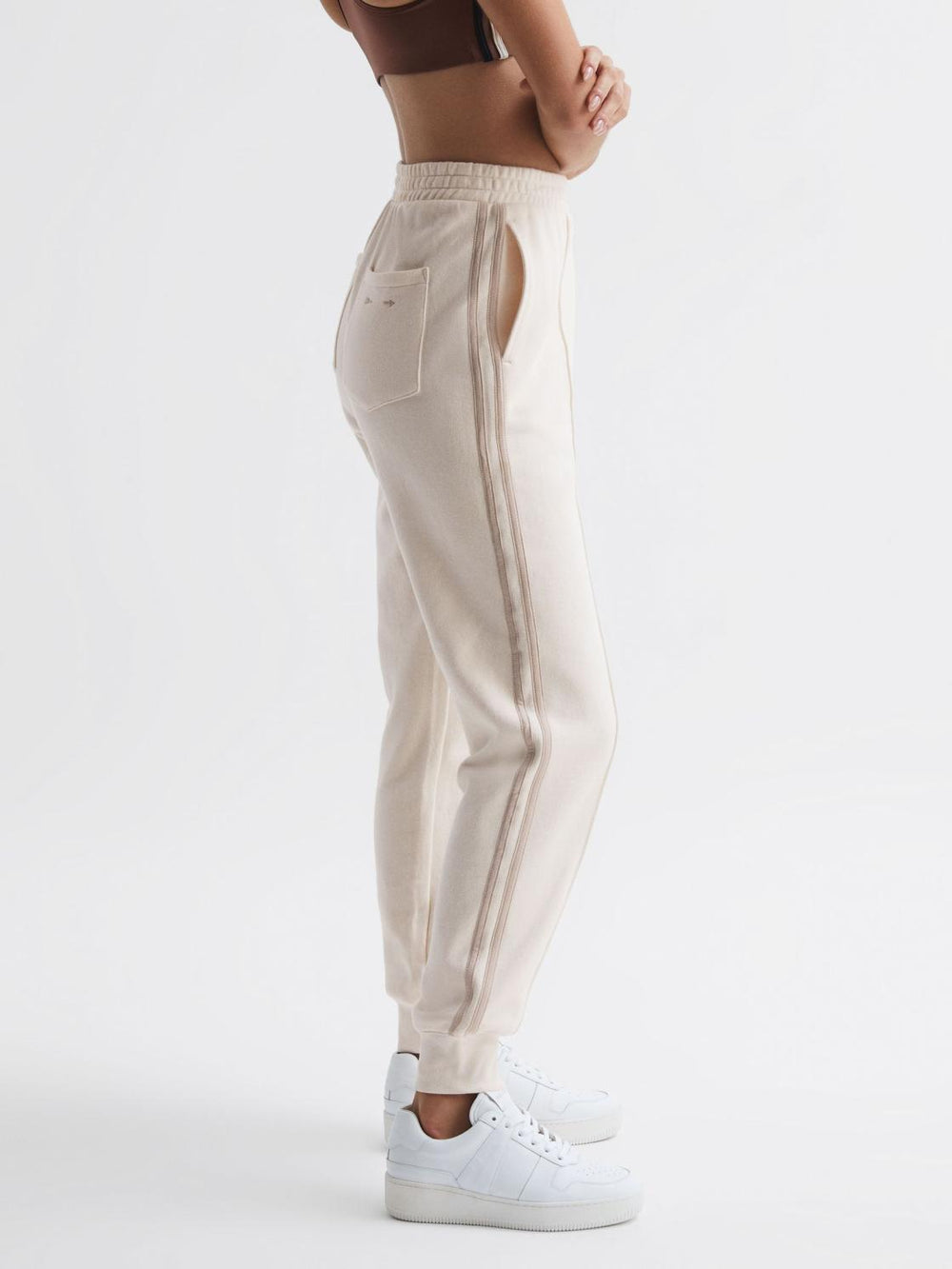 Reiss Trousers | Baja Blair The Upside Side Stripe Joggers Natural - Women