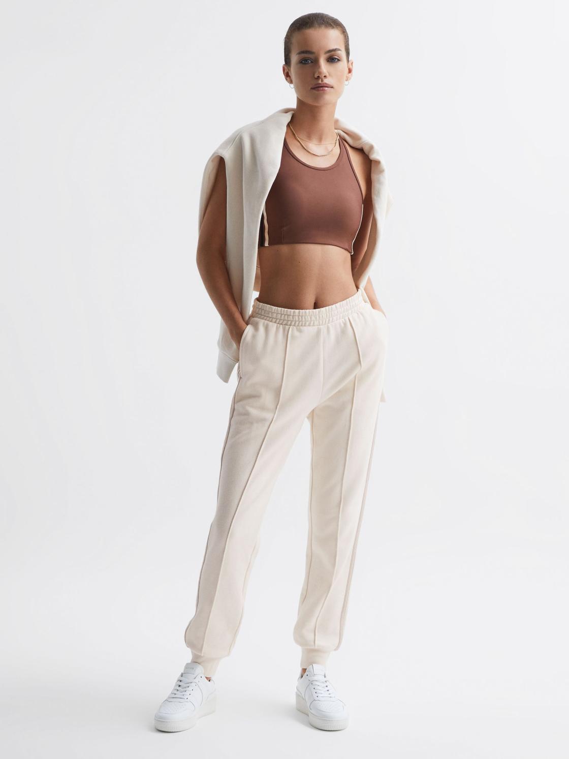 Reiss Trousers | Baja Blair The Upside Side Stripe Joggers Natural - Women
