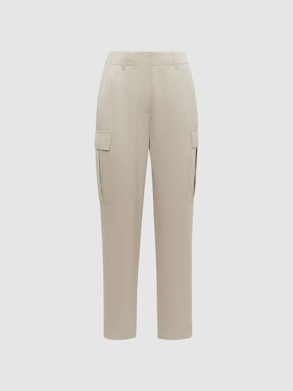 Reiss Trousers | Becca Tapered Combat Trousers Stone - Women