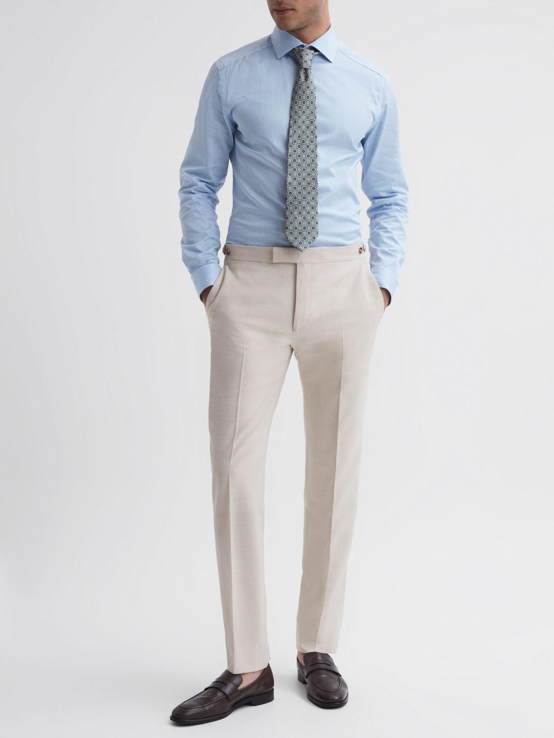 Reiss Trousers | Belmont Slim Fit Side Adjuster Trousers Stone - Men
