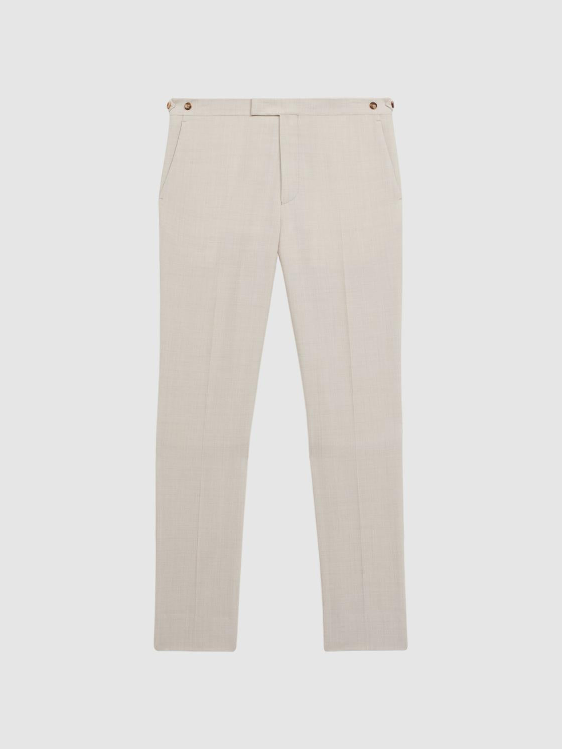 Reiss Trousers | Belmont Slim Fit Side Adjuster Trousers Stone - Men