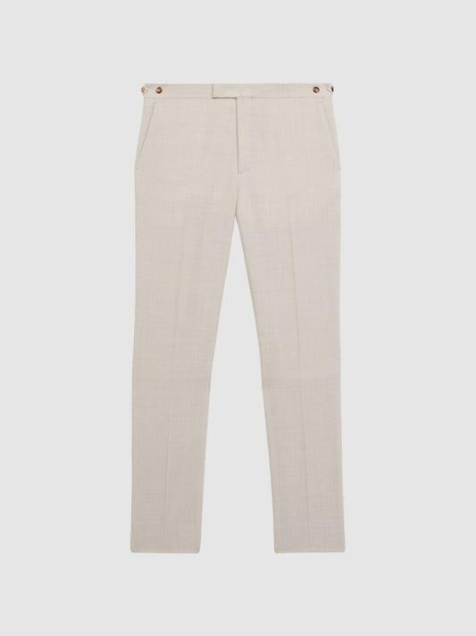 Reiss Trousers | Belmont Slim Fit Side Adjuster Trousers Stone - Men
