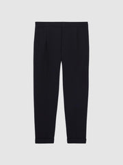 Reiss Trousers | Berry Seersucker Elasticated Trousers Navy - Men