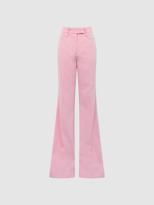 Reiss Trousers | Blair High Rise Wide Leg Trousers Pink - Women