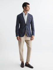 Reiss Trousers | Borough Relaxed Fit Twill Trousers Stone - Men