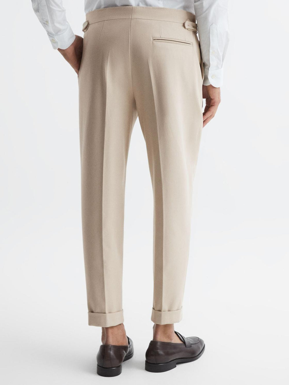 Reiss Trousers | Borough Relaxed Fit Twill Trousers Stone - Men