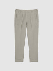 Reiss Trousers | Brighton Pleat Front Relaxed Trousers Taupe - Children