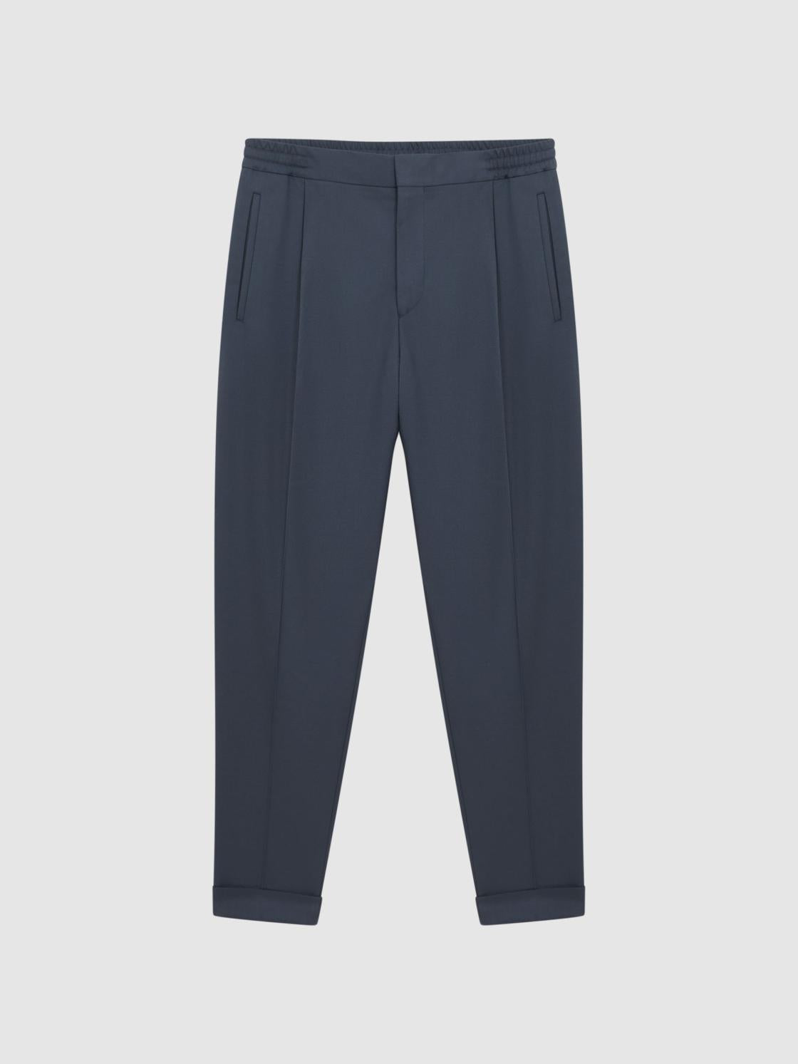 Reiss Trousers | Brighton Pleat Front Trousers Airforce Blue - Men