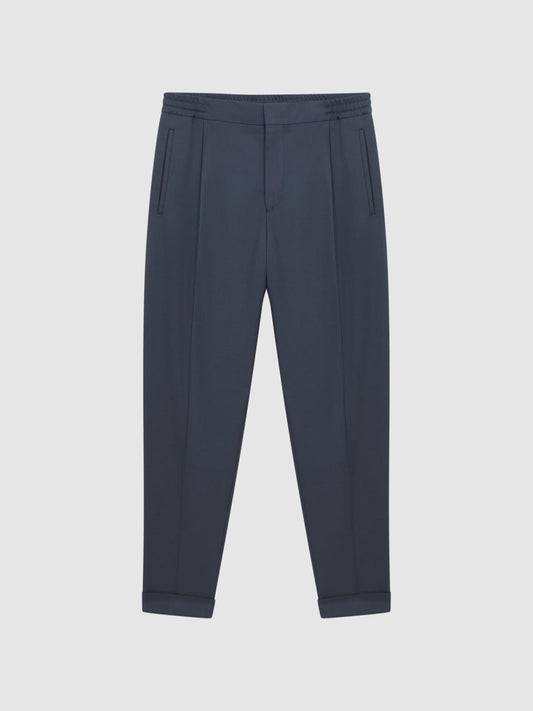 Reiss Trousers | Brighton Pleat Front Trousers Airforce Blue - Men