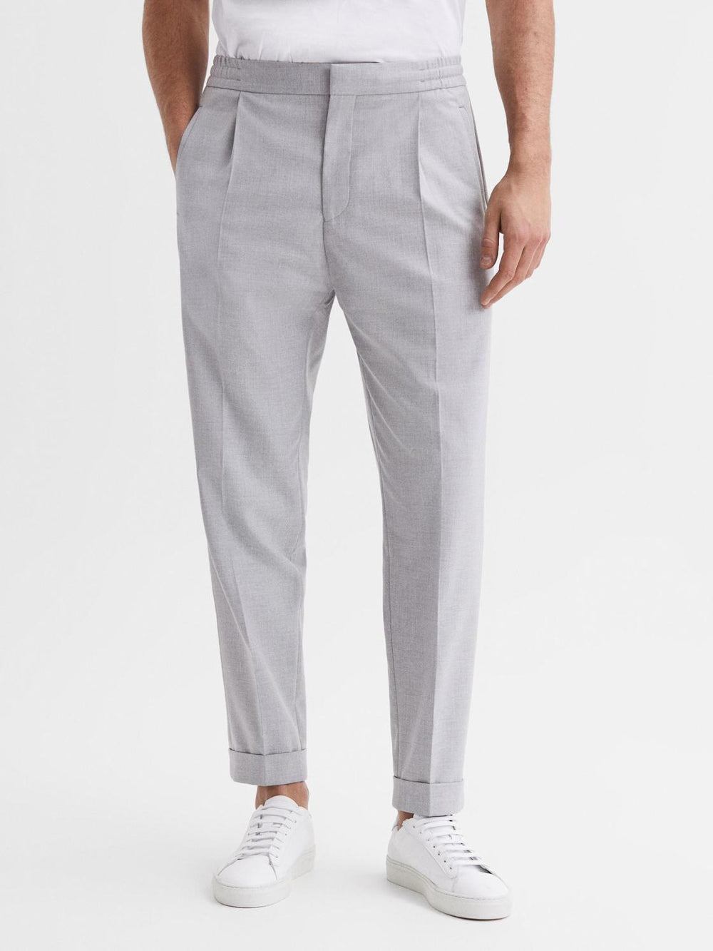 Reiss Trousers | Brighton Pleat Front Trousers Airforce Blue - Men