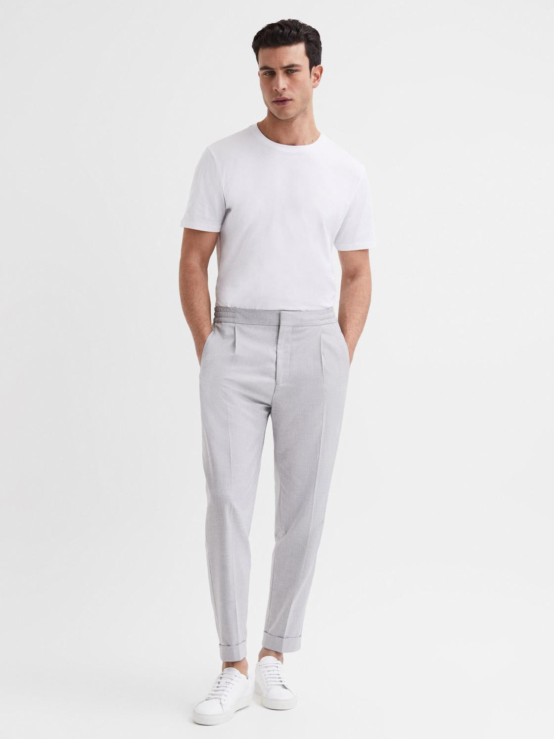 Reiss Trousers | Brighton Pleat Front Trousers Airforce Blue - Men