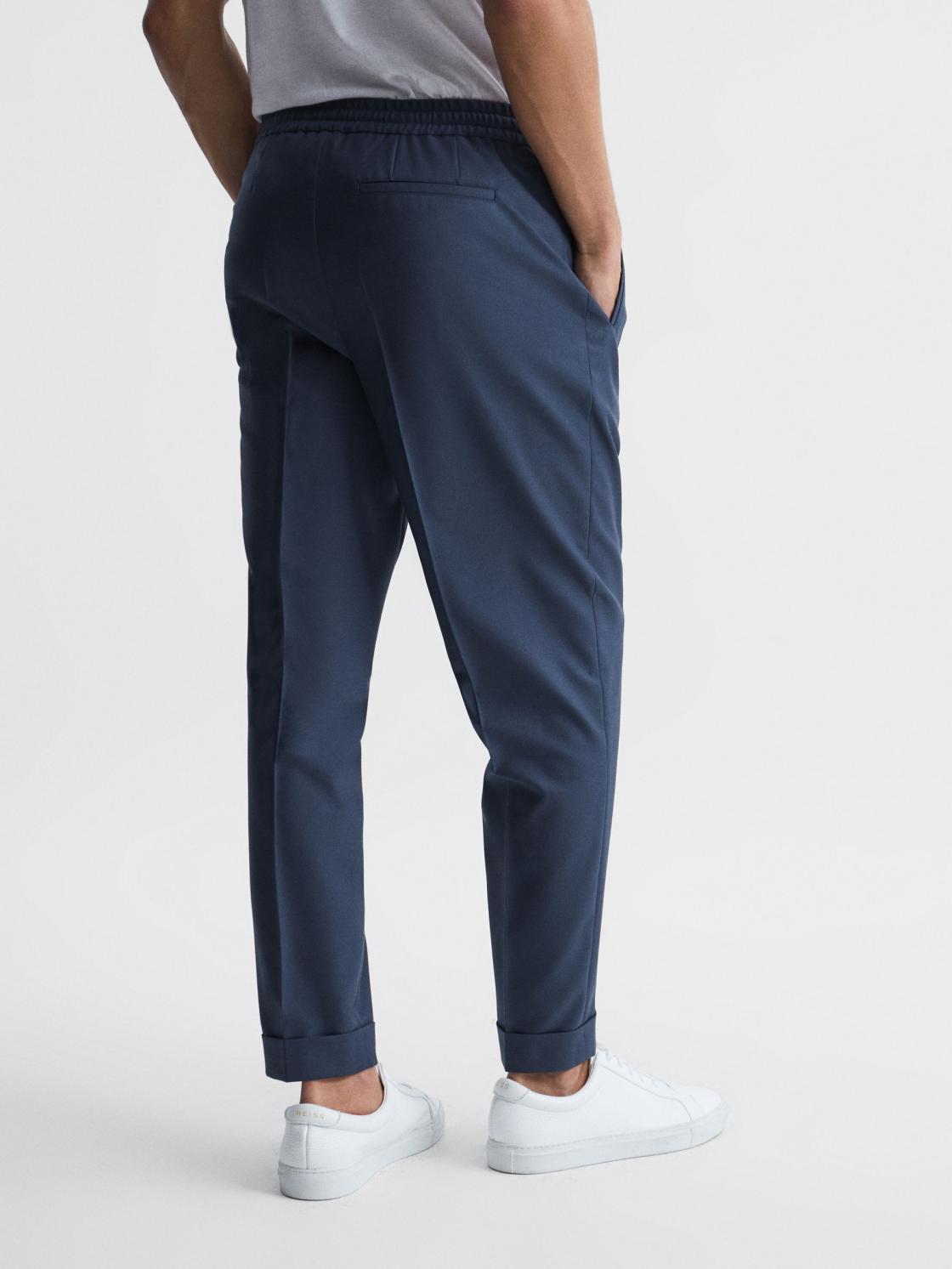 Reiss Trousers | Brighton Pleat Front Trousers Airforce Blue - Men