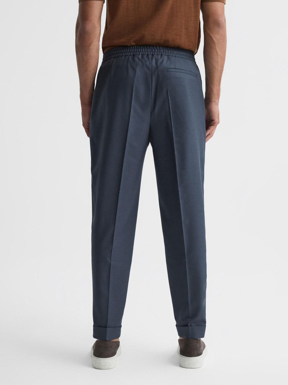 Reiss Trousers | Brighton Pleat Front Trousers Airforce Blue - Men