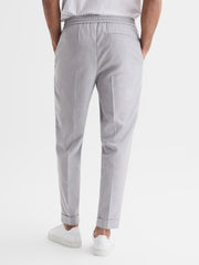 Reiss Trousers | Brighton Pleat Front Trousers Airforce Blue - Men