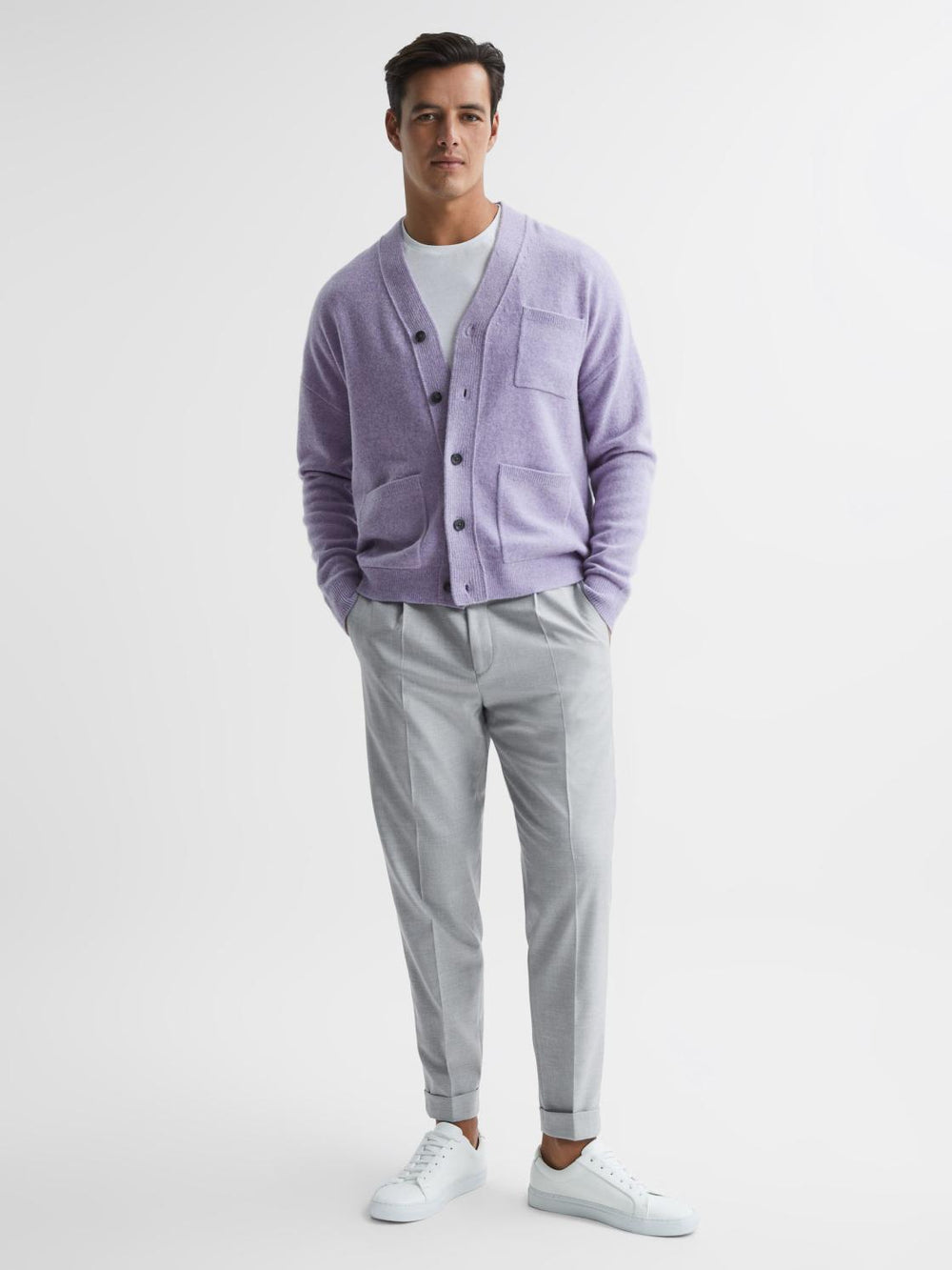 Reiss Trousers | Brighton Pleat Front Trousers Airforce Blue - Men