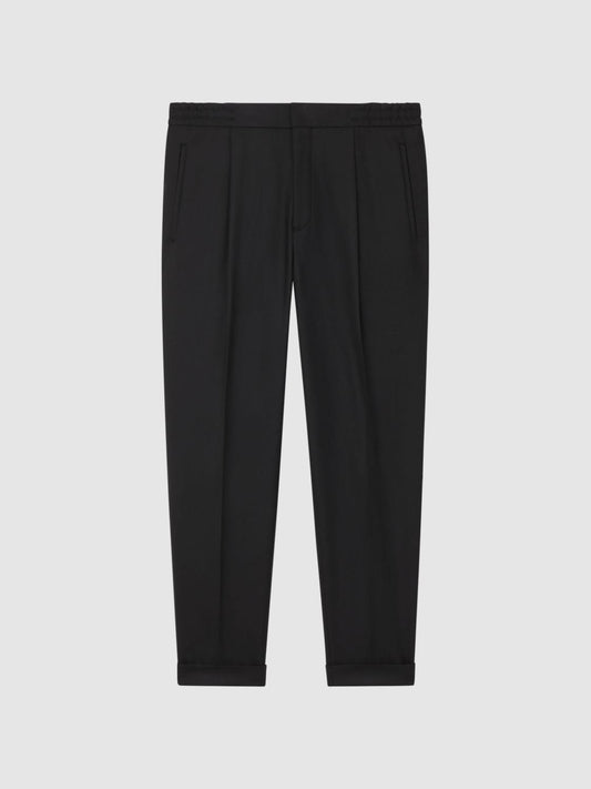 Reiss Trousers | Brighton Pleat Front Trousers Black - Men