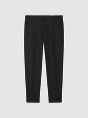 Reiss Trousers | Brighton Pleat Front Trousers Black - Men