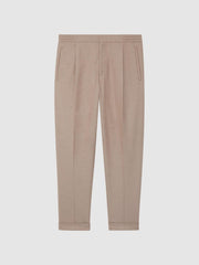 Reiss Trousers | Brighton Pleat Front Trousers Fawn - Men