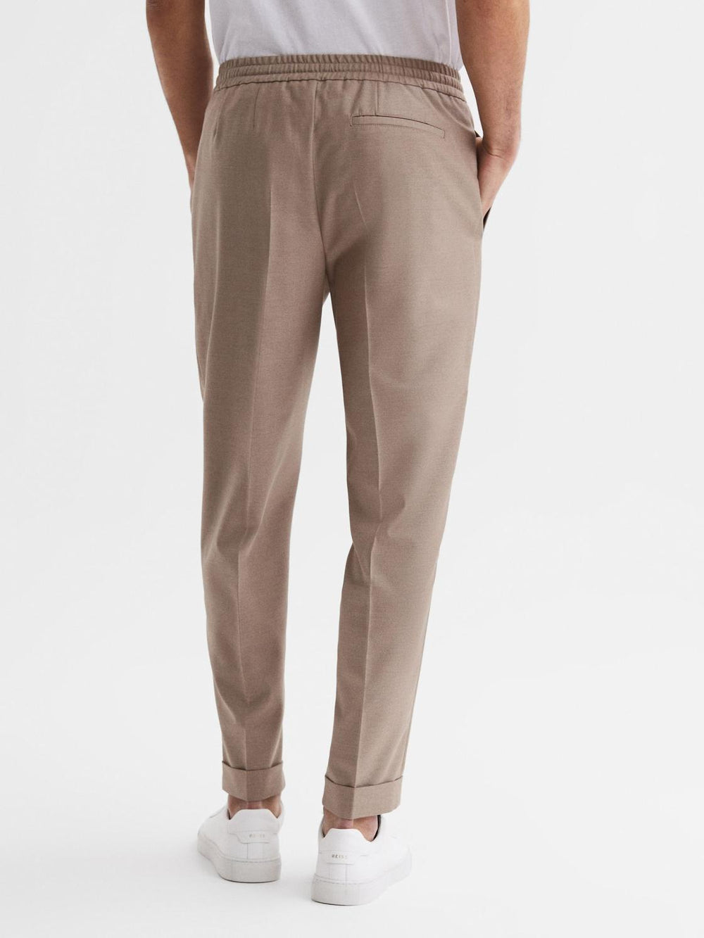 Reiss Trousers | Brighton Pleat Front Trousers Fawn - Men