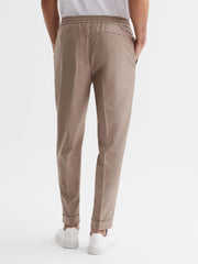 Reiss Trousers | Brighton Pleat Front Trousers Fawn - Men