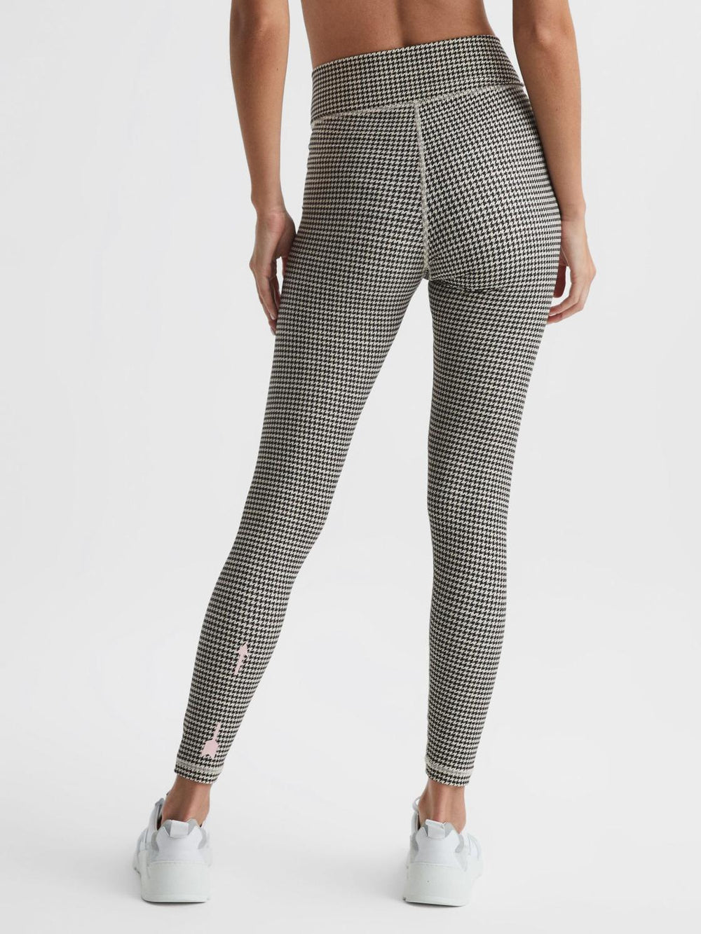 Reiss Trousers | Check The Upside Checked Leggings Black - Women